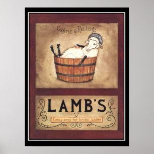 Affiche publicitaire de savon vintage