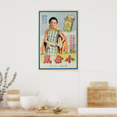 Affiche publicitaire des cigarettes Rat chinoises  (Cuisine)
