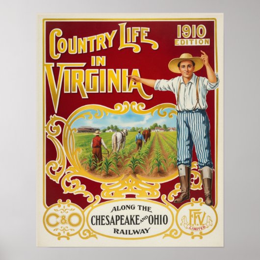 Affiche publicitaire du chemin de fer C&O (Devant)