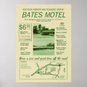 Affiche publicitaire du Motel Bates (Devant)