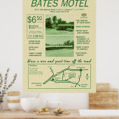 Affiche publicitaire du Motel Bates (Cuisine)