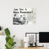 Affiche publicitaire du TDAH | Annonce Vintage | (Bureau à domicile)