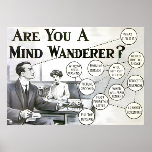 Affiche publicitaire du TDAH   Annonce Vintage  