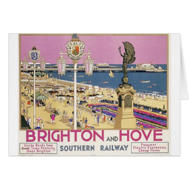 Affiche publicitaire du train vintage Brighton et  (Devant horizontal)