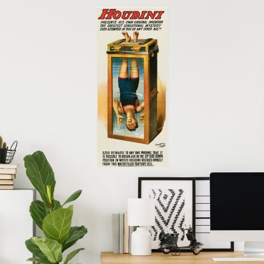 Affiche publicitaire Houdini, 1913 (Bureau à domicile)
