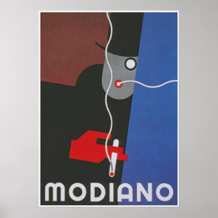 Affiche publicitaire italienne de Modiano