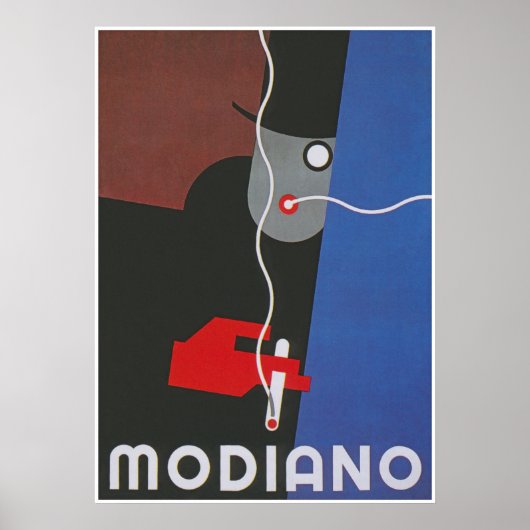 Affiche publicitaire italienne de Modiano (Devant)