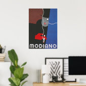 Affiche publicitaire italienne de Modiano (Bureau à domicile)