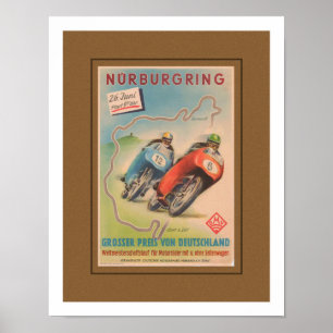 AFFICHE PUBLICITAIRE MOTOCYCLETTE ANCIENNE