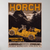 Affiche publicitaire pour HORCH Automobile (Devant)