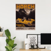 Affiche publicitaire pour HORCH Automobile (Bureau à domicile)