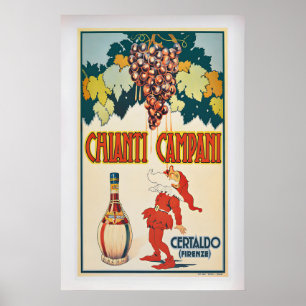 Affiche publicitaire pour le vin Chianti Campani V