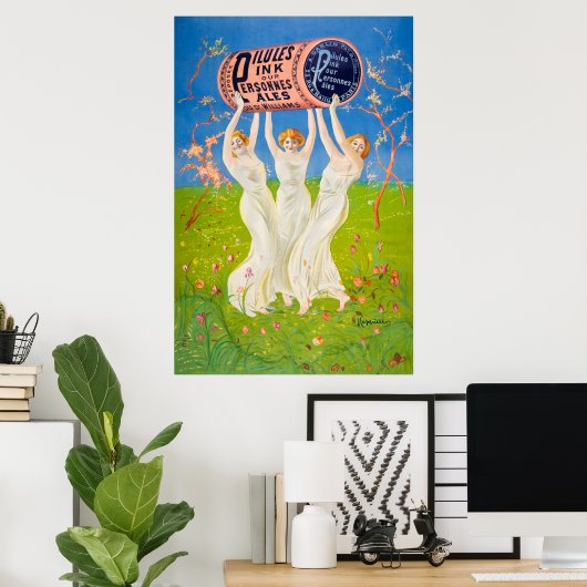 Affiche publicitaire vintage (Bureau à domicile)