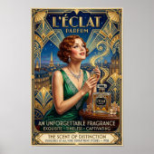 Affiche publicitaire vintage Art Déco pour parfum (Devant)