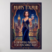 Affiche publicitaire vintage Art Déco pour parfum (Devant)