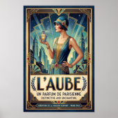Affiche publicitaire vintage Art Déco pour parfum (Devant)