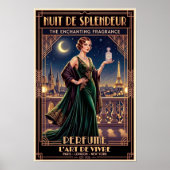 Affiche publicitaire vintage Art Déco pour parfum (Devant)