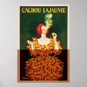 Affiche publicitaire vintage de Cachou Lajaunie