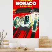 Affiche publicitaire Vintage du Grand Prix de Mona (Cuisine)