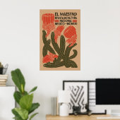 Affiche publicitaire vintage El Maestro Mexique (Bureau à domicile)