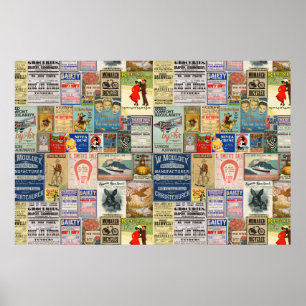 Affiche publicitaire Vintage ou pour le découpage