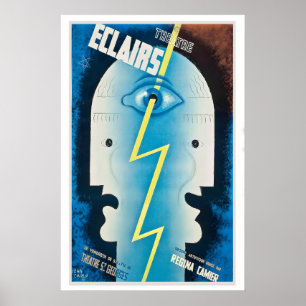 Affiche Publicitaire Vintage Theatre Eclairs929 pa