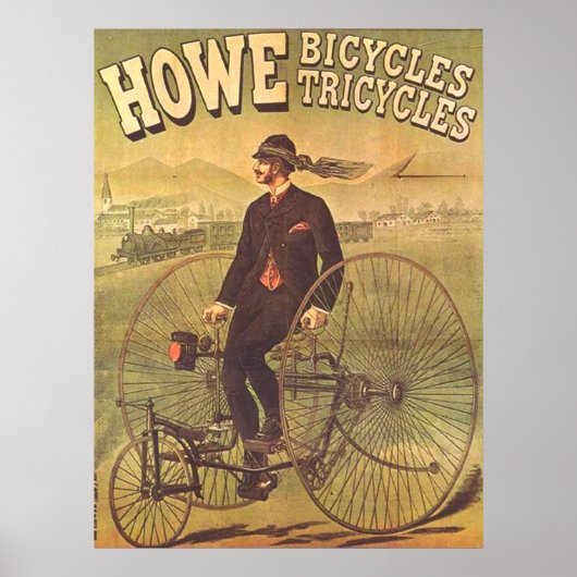Affiche publicitaire Vintage Tricycle 1894 (Devant)
