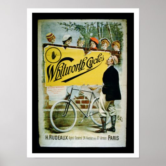 Affiche publicitaire 'Whitworth Cycles', Paris (co (Devant)