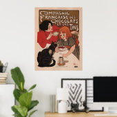Affiche - Publicité Rétro Chocolat (Bureau à domicile)