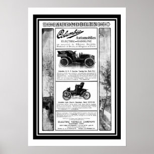 Affiche Publicité Voiture Columbia 1903