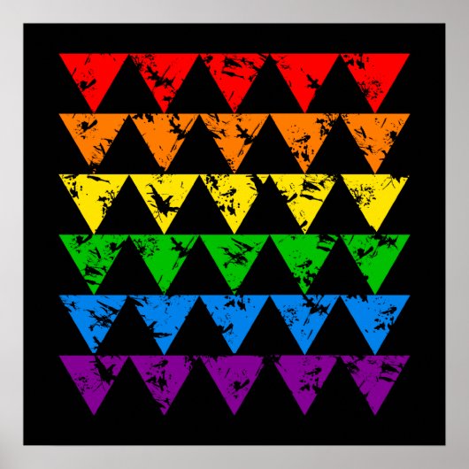 Affiche Rainbow Triangles - personnaliser ! (Devant)