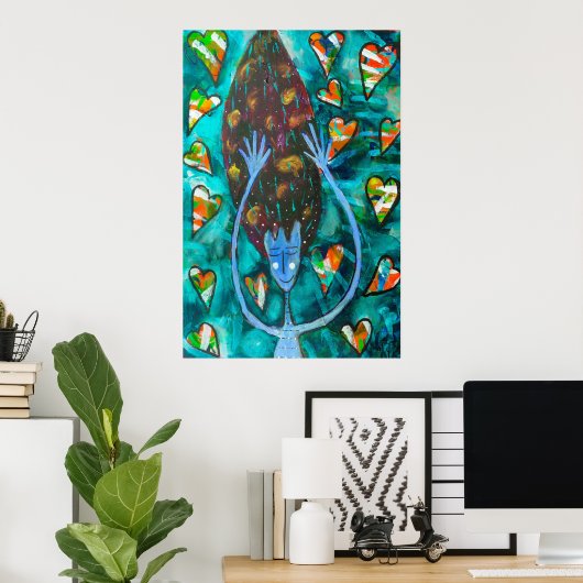 Affiche 'Raining Love' (Bureau à domicile)