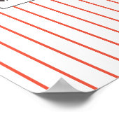 Affiche rayée de l'assiette de grains de café funk (Coin)