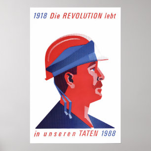 Affiche RDA/RDD GDRDDR La révolution vit dans nos 
