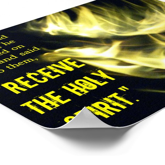 Affiche "Recevez l'Esprit Saint" (Coin)