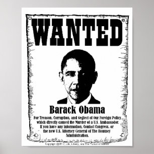 Affiche Recherchée de Barack Obama