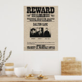 Affiche Recherchée - gang Dalton (Cuisine)