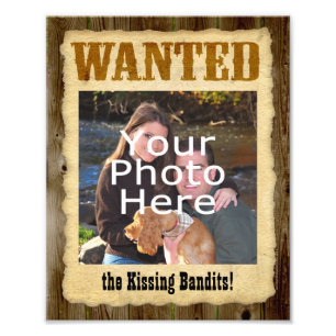 Affiche Recherchée personnalisée, grande photo