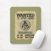 AFFICHE RECHERCHÉE sur café de tapis de souris (Avec souris)