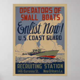 Affiche recruteuse militaire vintage de la garde
