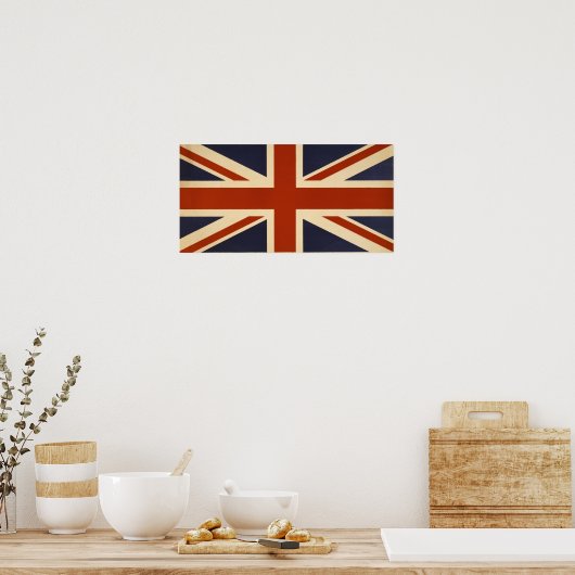Affiche rectangulaire du drapeau de l'Union britan (Cuisine)
