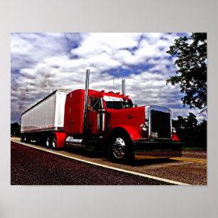 Affiche Red Peterbilt 379