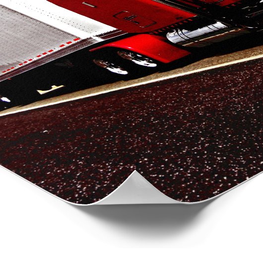 Affiche Red Peterbilt 379 (Coin)