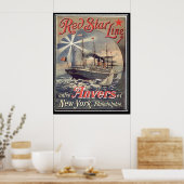 Affiche Red Star Line (Cuisine)