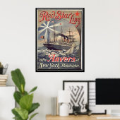 Affiche Red Star Line (Bureau à domicile)