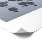 Affiche Reflets des Mouettes le Long de l'Eau (Coin)