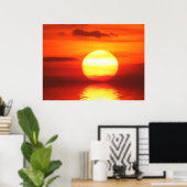 Affiche Réflexions sur le coucher du soleil (Bureau à domicile)