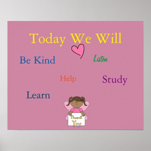 Affiche Règles de classe (Devant)