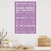 Affiche Règles de salle de jeu (Cuisine)