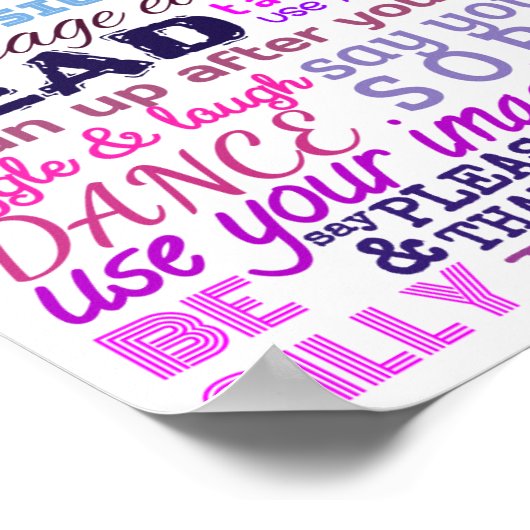 Affiche Règles de salle de jeu (Coin)